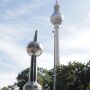 Tin toy television tower Berlin stainless steel observation tower tin tower