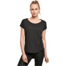 Ladies Long Slub Tee black