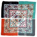 4x Baumwolltuch Blumenmuster Tuch 4 Farben