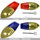 Blechspielzeug Kerzenboot Berlin gold Pop Pop Blech Boot Knatterboot