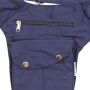 Premium borsa cintura Buddy bottone argento marsupio blu