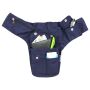 Premium borsa cintura Buddy bottone argento marsupio blu