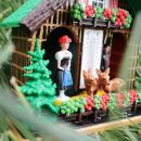 Casa del tiempo termómetro bosque negro cabaña de madera higrómetro retro