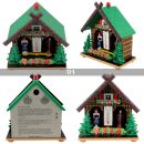 Casa del tiempo termómetro bosque negro cabaña de madera higrómetro retro