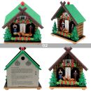 Casa del tiempo termómetro bosque negro cabaña de madera higrómetro retro