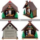 Casa del tiempo termómetro bosque negro cabaña de madera higrómetro retro