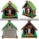 Casa del tiempo termómetro bosque negro cabaña de madera higrómetro retro