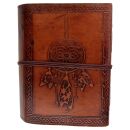 Libreta de cuero marrón rojizo atrapasueños 20x15,5cm piedra turquesa diario cuaderno de bocetos