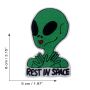 Patch Alien verde lingua dire rest in space toppa