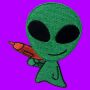 Parche Alien verde pistola láser parche