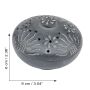 Schmuckdose aus Speckstein grau Lochmuster rund Schatulle Dose