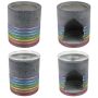Incense cone holder chakra colours soapstone grey tealight holder smoking cone holder