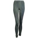Leggings - Batik - Flower of life - negro - verde-verde...