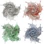 Cotton cloth two-tone marbled fringes 100x100cm neckerchief square cloth scarf