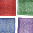Cotton cloth indian flower design 100x100cm squared kerchief