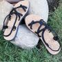Sandali da donna separatore di piedi modello 01 nero