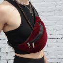 Riñonera Lou terciopelo cinturón con bolsa cangurera