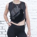 Riñonera Lou terciopelo cinturón con bolsa cangurera