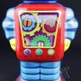 Tin toy robot Cosmo large wind up tin robot