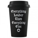 Reisebecher Motörhead Warpig Keramik schwarz Kaffeebecher to go Festival Kaffeetasse