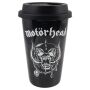 Reisebecher Motörhead Warpig Keramik schwarz Kaffeebecher to go Festival Kaffeetasse