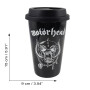 Reisebecher Motörhead Warpig Keramik schwarz Kaffeebecher to go Festival Kaffeetasse