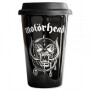 Reisebecher Motörhead Warpig Keramik schwarz Kaffeebecher to go Festival Kaffeetasse