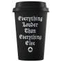 Reisebecher Motörhead Warpig Keramik schwarz Kaffeebecher to go Festival Kaffeetasse