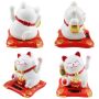 Glückskatze Maneki-neko Talisman Solar 7,5cm Winkekatze Lucky cat