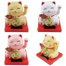 Glückskatze Mini Maneki-neko Medaille Solar 5cm...