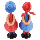 Magnetic kissing dolls classic blue red kissing couple girl boy retro classic