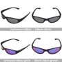 Gafas de sol estrechas Bikey seven gafas de motociclista 6,5x4,5 cm mate negro