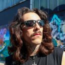 Narrow sunglasses Bikey nine biker glasses 6,5x4,5 cm matt black