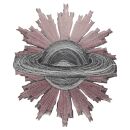 Patch XL planet Saturn sequins pink blue back patch