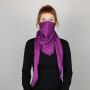 Cotton cloth dark purple 100x100cm light neckerchief square cloth scarf scarf