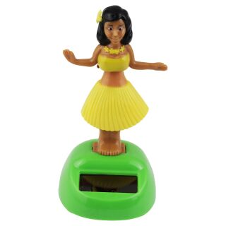 Tablero de grifos Figura Wobble Chica Hula mujer amarilla Solar Hawaiian Hula Girl Dancing