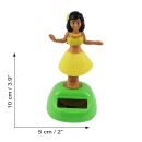 Tablero de grifos Figura Wobble Chica Hula mujer amarilla Solar Hawaiian Hula Girl Dancing