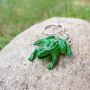 Keychain frog green cracking frog decoration pendant