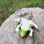 Keychain frog green cracking frog decoration pendant