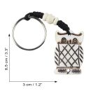 Keychain owl bone resin bag charm