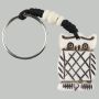 Keychain owl bone resin bag charm