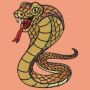 Patch cobra serpente marrone