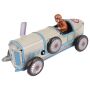 Juguete de hojalata vintage Racer gris azul coche de carreras coche de hojalata