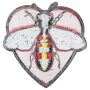 XL Patch Heart with a Bee Back Patch