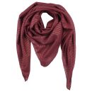 Cotton Scarf red burgundy Lurex gold squared kerchief