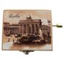 Caja de música giratoria de madera Berliner Luft organo giratorio caja de madera