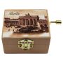 Caja de música giratoria de madera Berliner Luft organo giratorio caja de madera