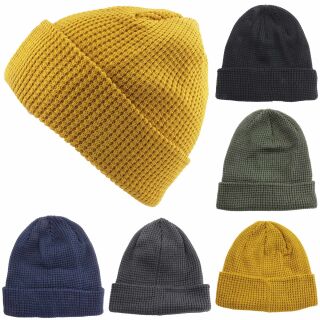 Beanie Waffelstrick Mütze Baumwolle Bio Kopfbedeckung