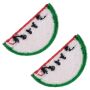 Patch di acqua melone piccoli rossi Set di 2 patch ricamate