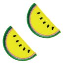Patch Watermelon small yellow Set of 2 embroidery patch